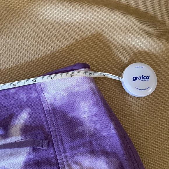 CLAUDIE PIERLOT PARIS COTTON PURPLE TIE DYE WOMENS BOW MINI SKIRT IN VIOLETS - Picture 7 of 13